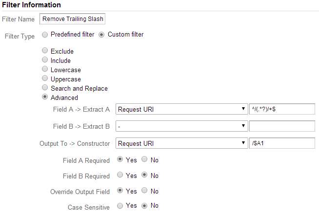 Remove Trailing Slash on URI